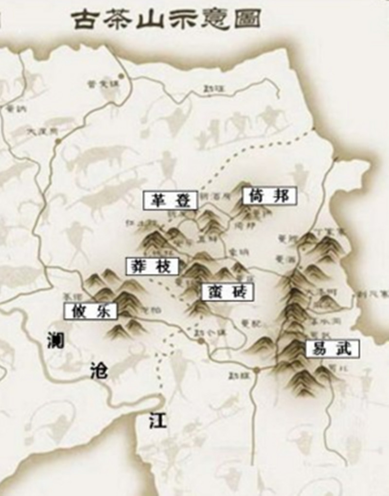 云南普洱茶产区分布图及茶山分布图文